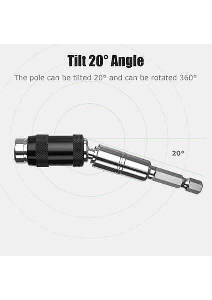 Gümüş 88MM Stili "hex Shank Manyetik Döner Vida Matkap Ucu Hızlı Değişim Kilitleme Bit Tutucu Ağaç Işleme El Aracı Uzatma Çubuğu Aa (Yurt Dışından) indirimleri