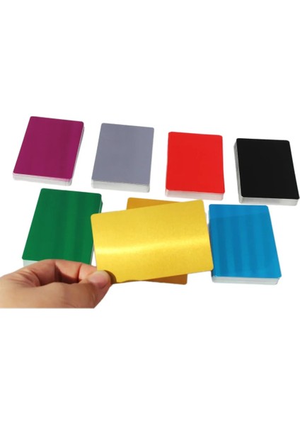 Açık Altın Tarzı 86X54X0,2 mm Boş Metal Kartvizit Kalınlığı Alüminyum Alaşımlı Boşluklar Kart Dıy Lazer Baskı (Yurt Dışından)