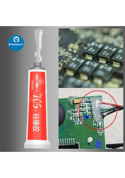 705- Şeffaf Stil 45G Elektronik Mastik Silikon Endüstriyel Yapıştırıcı Tm-Licone Kauçuk Kırmızı Beyaz Siyah Şeffaf Sızdırmazlık Tutkalı (Yurt Dışından) modelleri