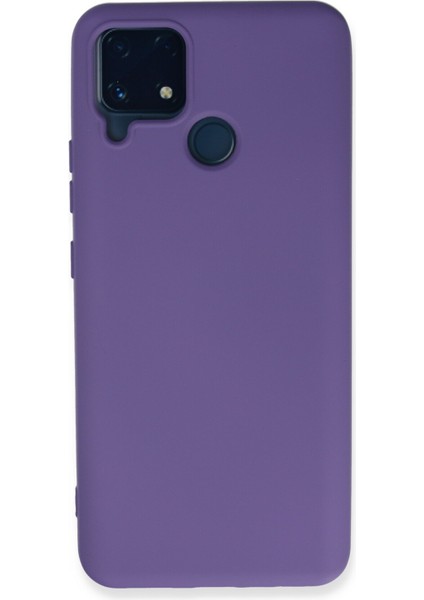 Realme C25S Kılıf Nano Içi Kadife Silikon - Mor 300099