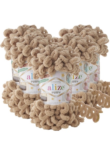 Puffy 5'li 262 Bej El Örgü Ipliği