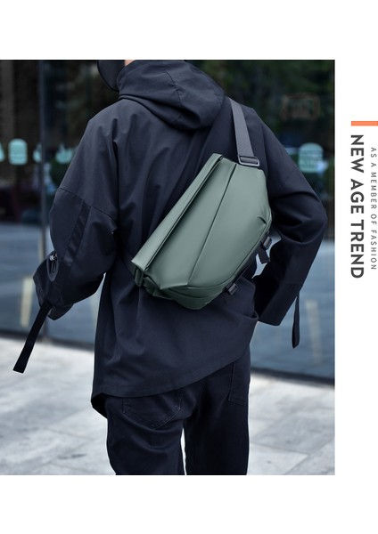 Tek Omuz Moda Erkek Motosiklet Crossbody Çanta 2024 Yeni Çok Fonksiyonlu Göğüs Çantası Manyetik Toka Çok Bölmeli Bel Çantası (Yurt Dışından) modelleri