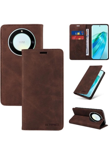 Onur X9A 5g Manyetik Folio Cüzdan Koruyucu Pu Deri Kılıf (Yurt Dışından)