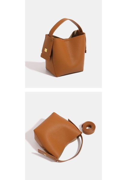 High-End Çakıllı Kova Çantası 2024 Yeni Gündelik Işe Gidip Gelen Sebze Sepeti Çantası Omuz Crossbody (Yurt Dışından) indirimleri
