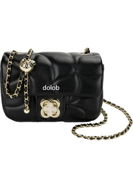 Kadınlar Için Çantalar 2024 Yeni Moda Altın Top Zincir Küçük Kare Çanta Dört Yapraklı Yonca Işlemeli Çanta Modaya Uygun Çok Yönlü Tek Omuz Crossbody Çanta (Yurt Dışından)