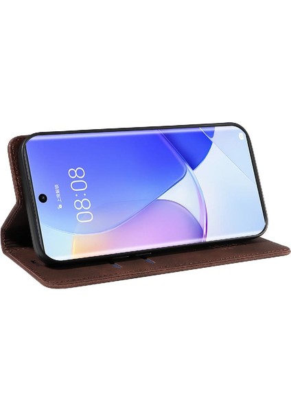 Huawei Nova 9 Için Kılıf Folio Cüzdan Koruyucu Manyetik Pu Deri (Yurt Dışından)