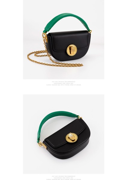 Niş Tasarım 2024 Ilkbahar ve Yaz Yeni Kutu Serisi Mini Kontrast Renkli Zincir Çanta Tek Omuz Crossbody Kadın Çantası (Yurt Dışından) fırsatları