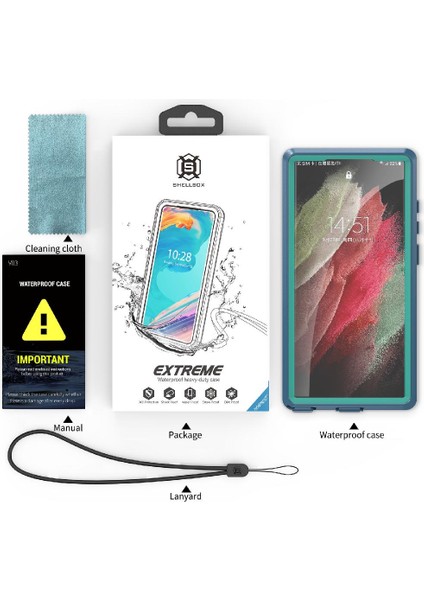Samsung Galaxy S23 Ultra 12FT Askeri Darbeye Su Geçirmez Kılıf (Yurt Dışından) modelleri