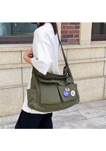 Kadın Çantası Edebi Omuz Çantası Çok Yönlü Büyük Kapasiteli Çanta Üniversite Öğrencisi Siyah Kadın Çantası Crossbody Çanta (Yurt Dışından) fiyatları