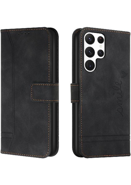 Samsung Galaxy S23 Ultra Manyetik Kapatma Flip Için Telefon Kılıfı Folio Cüzdan (Yurt Dışından)