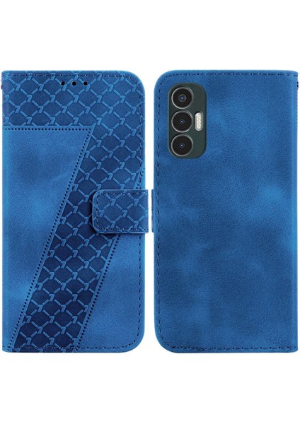 Tecno Pova 3 Flip Folio Kapak Için Telefon Kılıfı Pu Deri Kabartmalı Desen (Yurt Dışından)