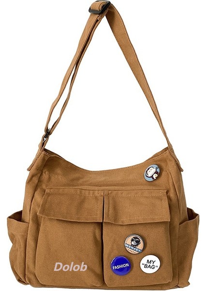 Kadın Çantası Edebi Omuz Çantası Çok Yönlü Büyük Kapasiteli Çanta Üniversite Öğrencisi Siyah Kadın Çantası Crossbody Çanta (Yurt Dışından)
