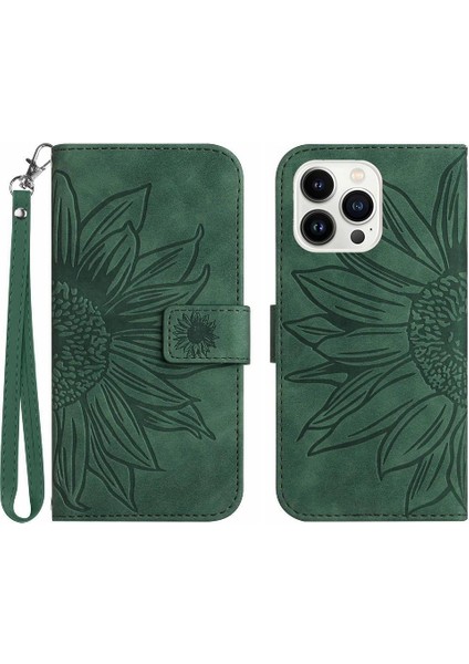 Iphone 14 Pro Flip Cüzdan Telefon Kılıfı Için Kart Yuvaları Tutucu Pu (Yurt Dışından)