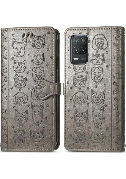 Realme 8 5g Karikatür Hayvanlar Için Kılıf Darbeye Kapak Kapak Kısa Kayış (Yurt Dışından)