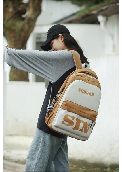 Japon Ins Renk Eşleştirme Okul Çantası Ortaokul Kız Üniversite Öğrencileri Hafif Büyük Kapasiteli Sırt Çantası Lise Öğrencileri Yük Azaltıcı Sırt Çantası (Yurt Dışından) modelleri