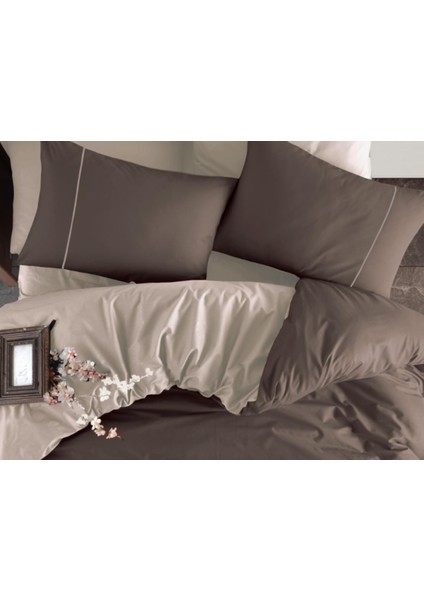 Damascus Saf Pamuk Çift Kişilik Nevresim Takımı Pamuk Çift Taraflı Kullanım Lila