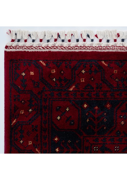 Beyoğlu 959 Kırmızı Salon Halısı Yağcı Bedir Desenli Nostalji Halı Afgan El Halısı Tensel Uşak Halısı modelleri