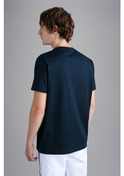 Erkek Marka Logolu Pamuklu Normal Kalıp Günlük Lacivert T-Shirt 24411085-013 fiyatları