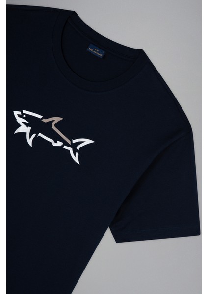 Erkek Marka Logolu Pamuklu Normal Kalıp Günlük Lacivert T-Shirt 24411085-013 fırsatları