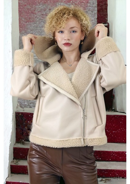 Yagmur Beren Içi Komple Peluş Ithal Deri Mont fiyatları