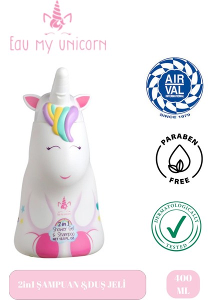 Unicorn Ambalajlı Şampuan ve Duş Jeli Büyük Boy 400ML