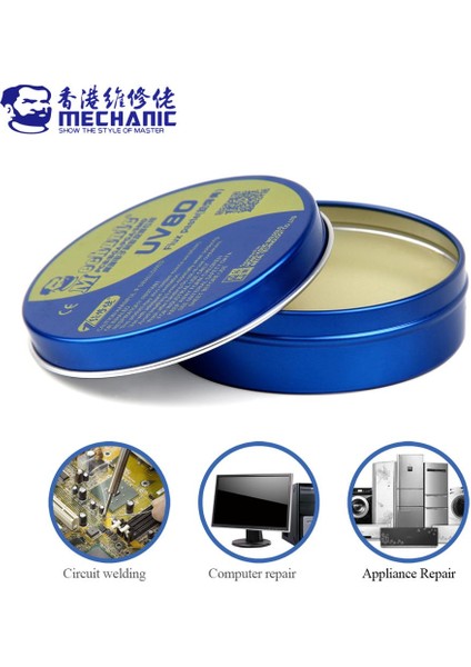 UV50 Tarzı Mekanık Uv Serisi Hafif Rosin Halojensiz Kurşunsuz Lehim Akısı Temizlenmeyen Lehim Akısı Macunu Pcb Bga Smd Smt Kurulu Onarımı (Yurt Dışından) modelleri