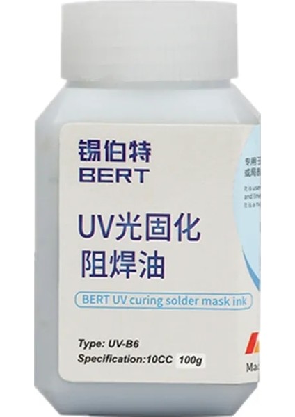 Turuncu Tarzı 100 Gram Bert 100G Uv Işığa Duyarlı Iyileştirilebilir Lehim Maskesi Mürekkep Korozif Arkı Önler Bga Pcb Smd Devre Tamir Kaynak Boya Yağı (Yurt Dışından)