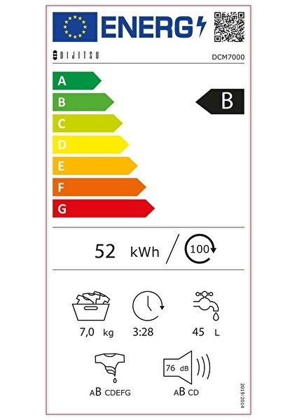 DCM 7000 Çamaşır Makinesi  7 Kg