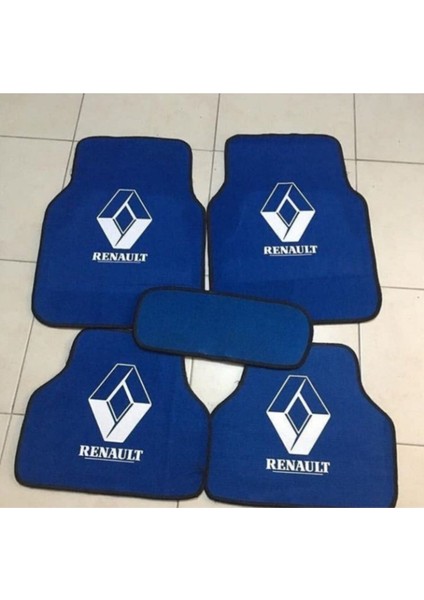 Renault Megane Renault Logolu Mavi Halı Paspas Çift Katlı