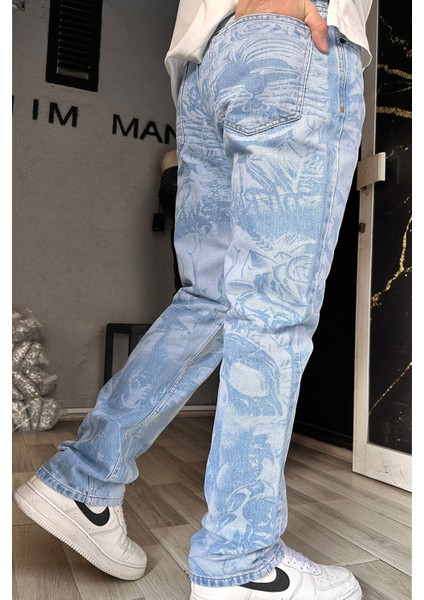 Mixxed Patern Baggy Jeans indirimleri