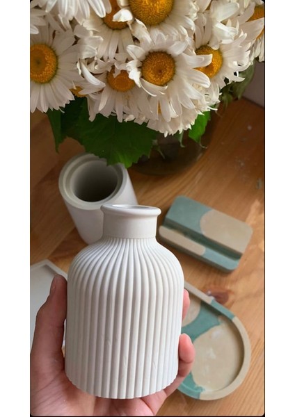 Cabaga Dekoratif Beyaz Sarı Vazo modelleri