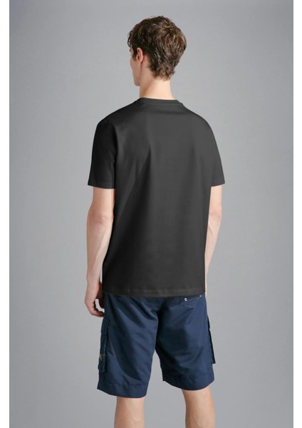 Erkek Pamuklu Regular Fit Yuvarlak Yaka Siyah T-Shirt 24411033-011 modelleri