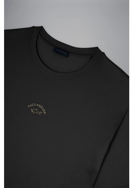 Erkek Pamuklu Regular Fit Yuvarlak Yaka Siyah T-Shirt 24411033-011 fırsatları