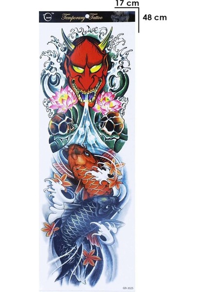 Geçici Balık ve Şeytan Kol Dövme Tattoo
