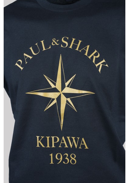 Erkek Marka Logolu Pamuklu Normal Kalıp Günlük Lacivert T-Shirt 24411133-013 modelleri