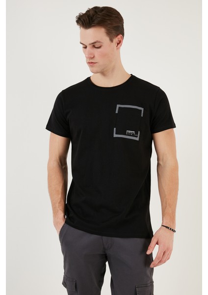 Bisiklet Yaka Pamuklu Slim Fit T Shirt Erkek T Shirt 541REWORK fiyatları