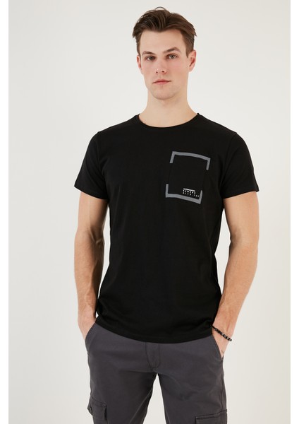 Bisiklet Yaka Pamuklu Slim Fit T Shirt Erkek T Shirt 541REWORK modelleri