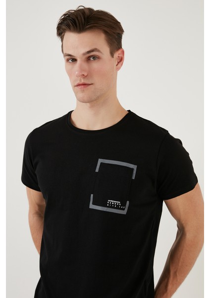 Bisiklet Yaka Pamuklu Slim Fit T Shirt Erkek T Shirt 541REWORK fırsatları