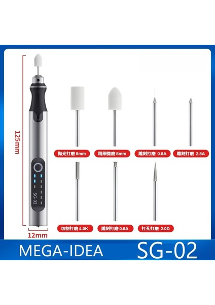 Sg-02 Tarzı Maant D1 Akıllı Elektrikli Parlatma Makinesi Bileme Mini Oyma Alet Takımı Dıy Yeşim Gravür Taşlama Kalem Pcb Kesme Aleti (Yurt Dışından)