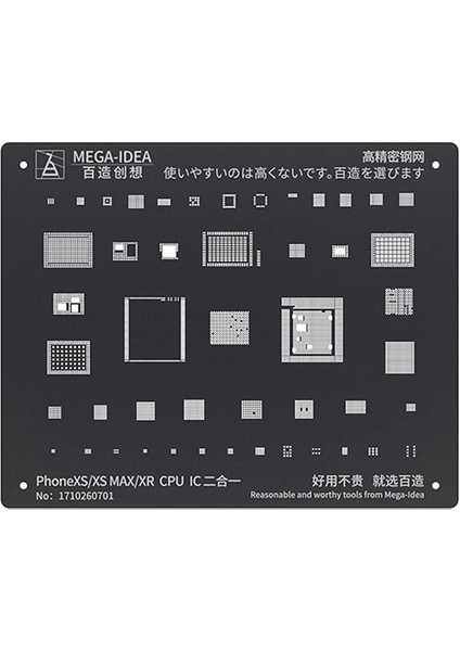 Xs Max Xr Tarzı Qianli Siyah Çelik Bga Reballing Stencil iPhone Pro Max Xs Xr x U I Teneke Dikim Havya (Yurt Dışından)