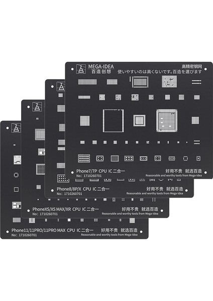 Xs Max Xr Tarzı Qianli Siyah Çelik Bga Reballing Stencil iPhone Pro Max Xs Xr x U I Teneke Dikim Havya (Yurt Dışından) fiyatları