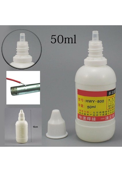 50 ml Tarzı ml 35ML 50ML Paslanmaz Çelik Sıvı Akı Lehimleme Toksik Olmayan Bakır HWY-800 Macun Akı Sıvı Lehimleme Aracı Hızlı Kaynak (Yurt Dışından)