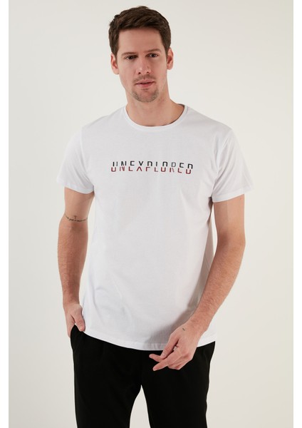 Bisiklet Yaka % 100 Pamuklu Slim Fit T Shirt Erkek T Shirt 541UNEXPLORED24 modelleri