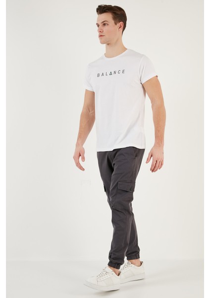Pamuklu Slim Fit Bisiklet Yaka T Shirt Erkek T Shirt 541BALANCE fiyatları