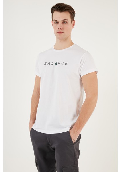 Pamuklu Slim Fit Bisiklet Yaka T Shirt Erkek T Shirt 541BALANCE modelleri