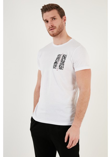 Bisiklet Yaka % 100 Pamuk Slim Fit T Shirt Erkek T Shirt 541QUINT