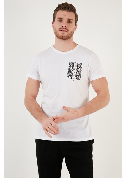 Bisiklet Yaka % 100 Pamuk Slim Fit T Shirt Erkek T Shirt 541QUINT fiyatları