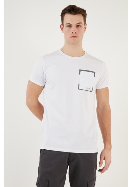 Bisiklet Yaka % 100 Pamuklu Slim Fit T Shirt Erkek T Shirt 541REWORK indirimleri