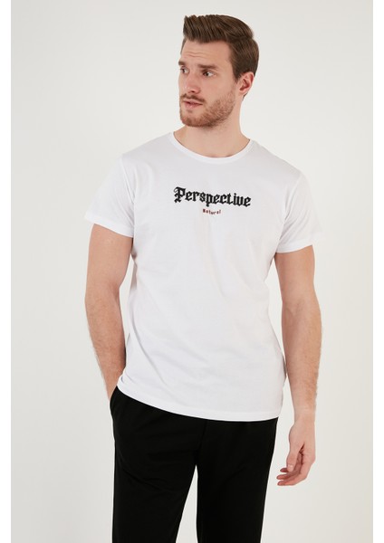 Pamuklu Slim Fit Bisiklet Yaka T Shirt Erkek T Shirt 541PERSPECTIVE indirimleri