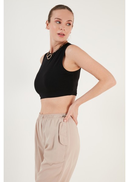 Pamuklu Bisiklet Yaka Dar Kesim Crop Atlet Bayan Atlet 5865259 modelleri